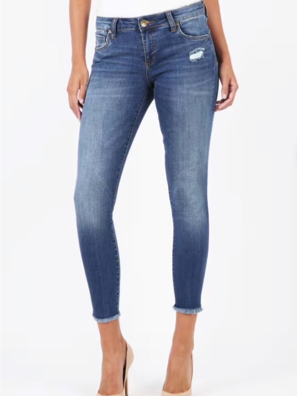 Kut From The Kloth Connie Mid-Rise Ankle Skinny Jeans - Blue